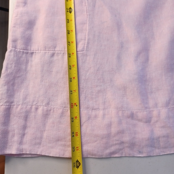 Studio 412 Pale Pink 100% Linen Sz M Short-Sleeve Dress - Picture 13 of 16